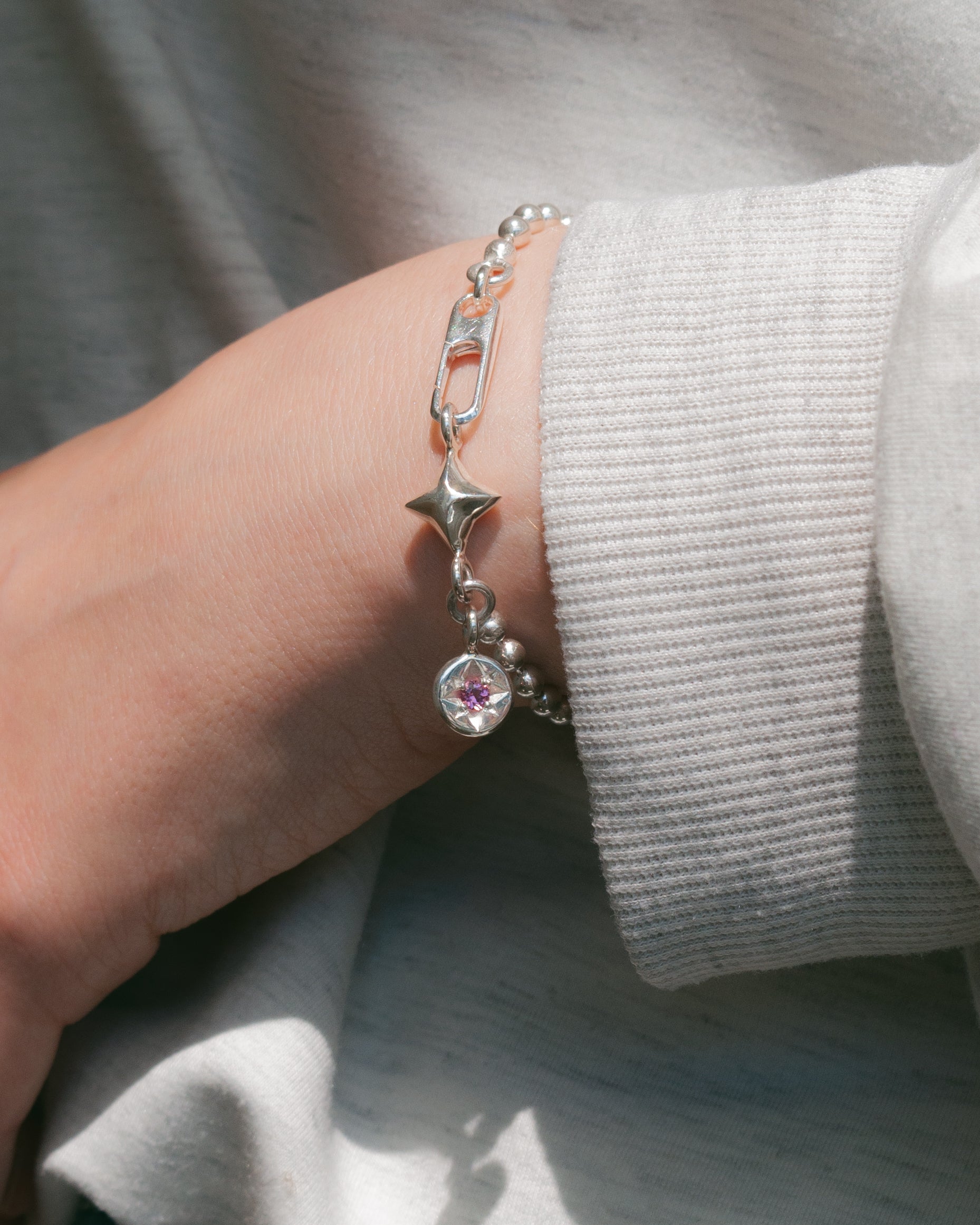 ORBIT BRACELET FEAT. NOVA CHARM | PINK TOURMALINE | DISCONTINUED