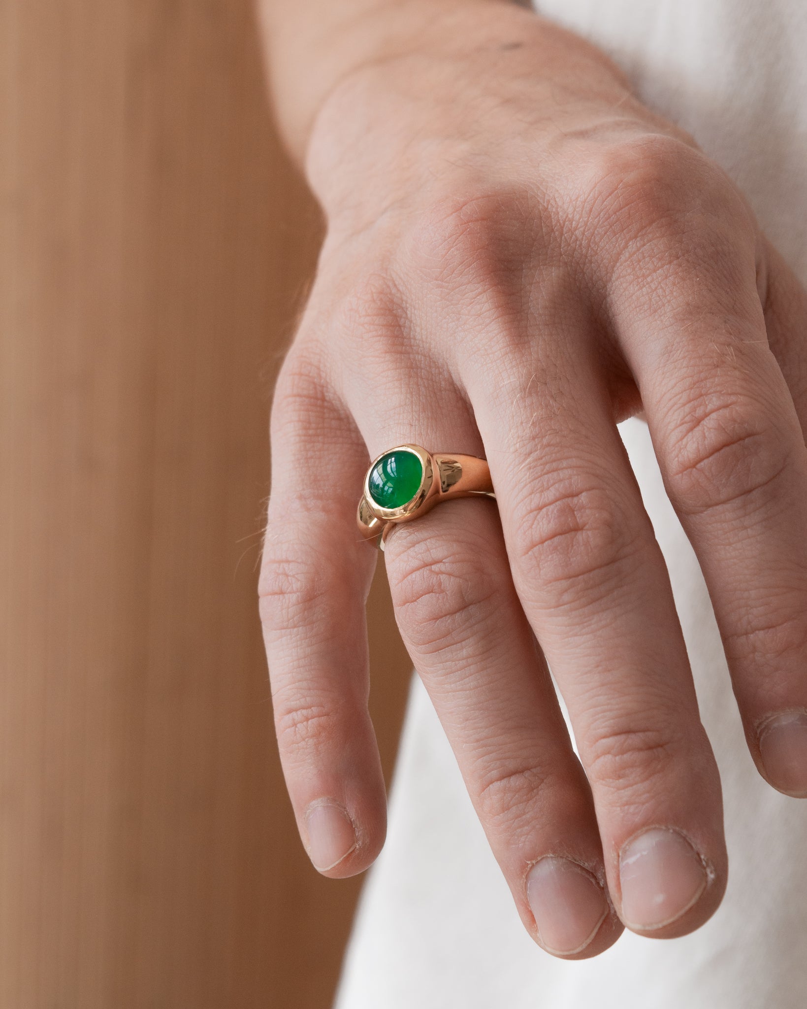 PLANET RING | GREEN ONYX