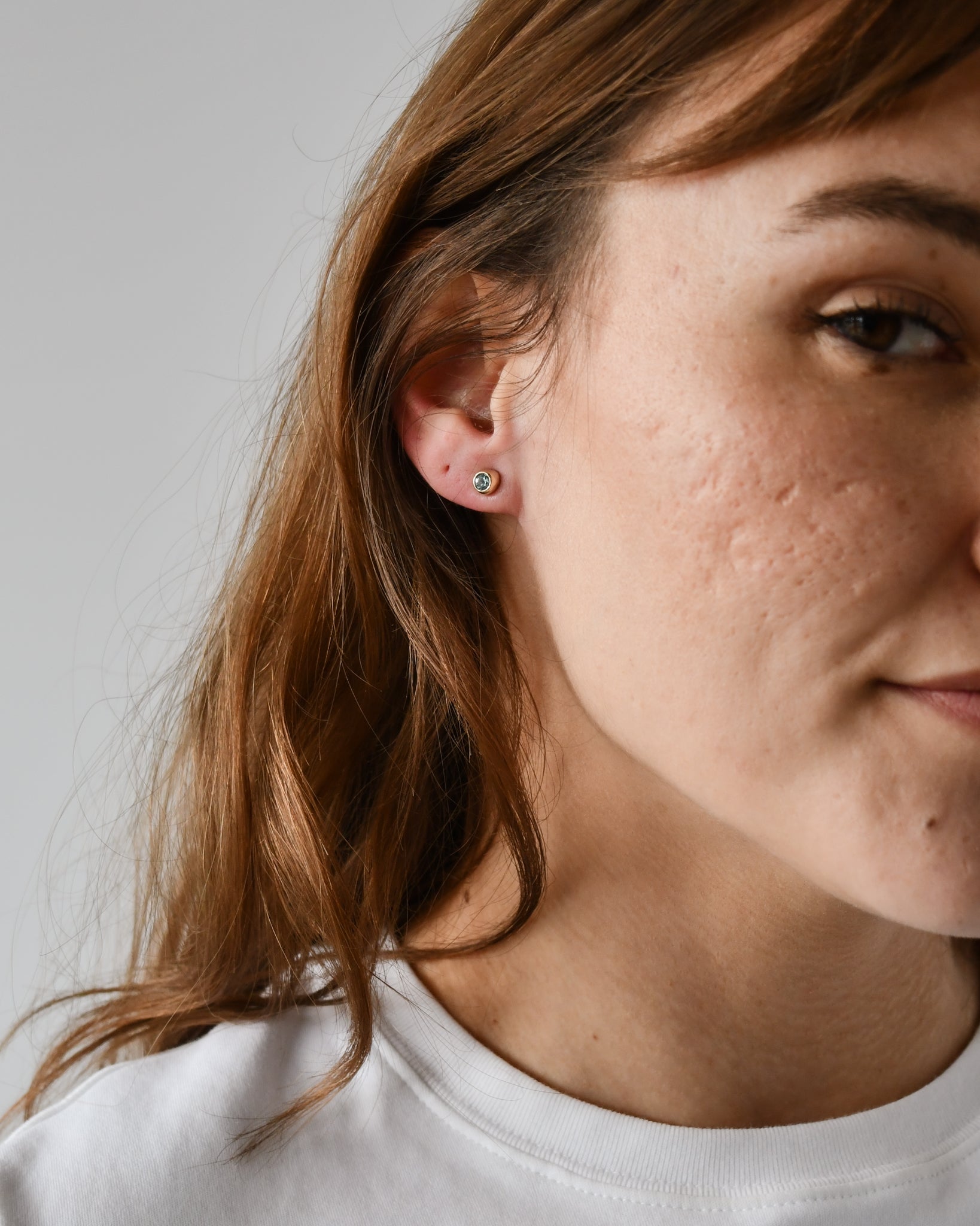 DEW DROP STUDS | AQUAMARINE