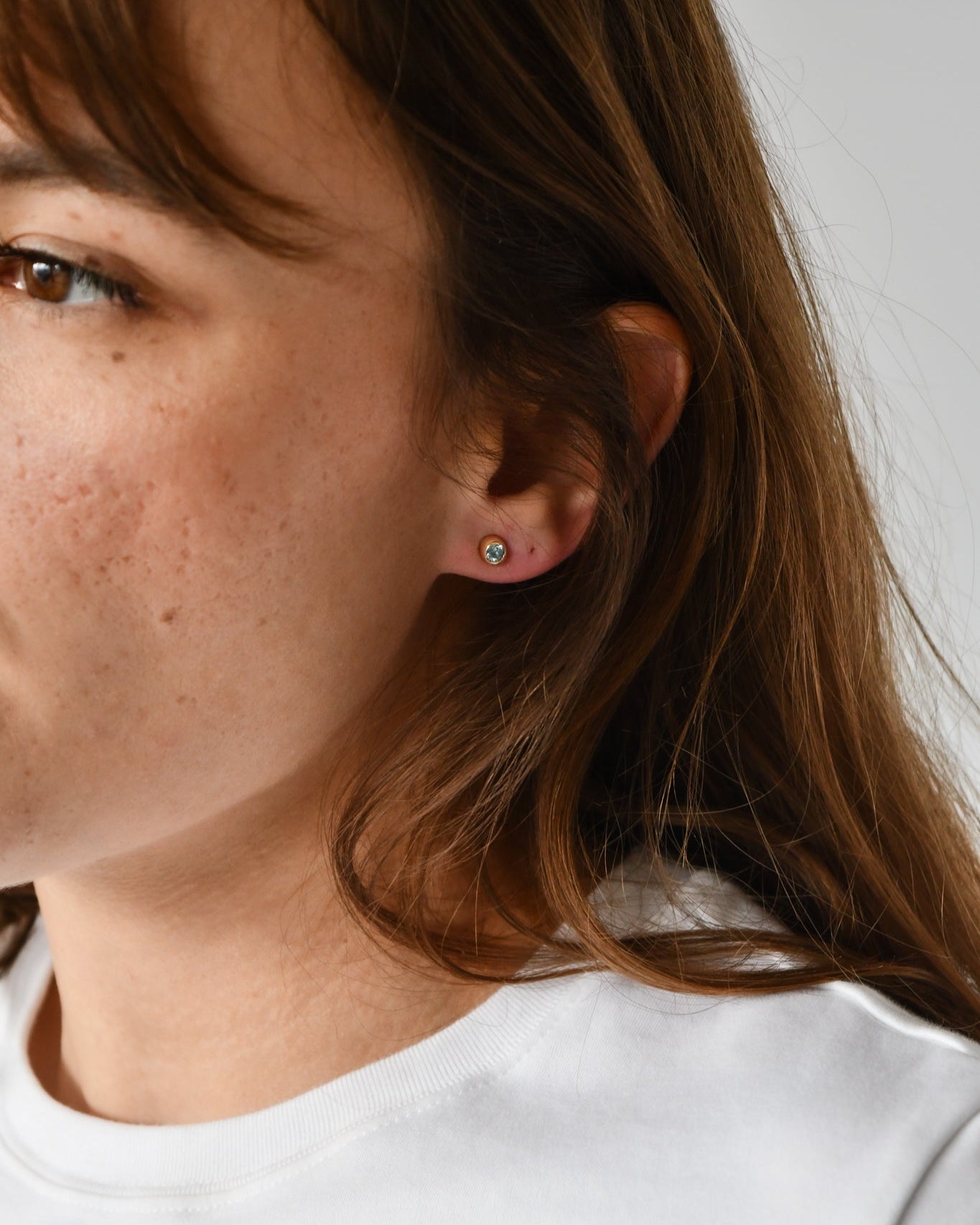 DEW DROP STUDS | AQUAMARINE