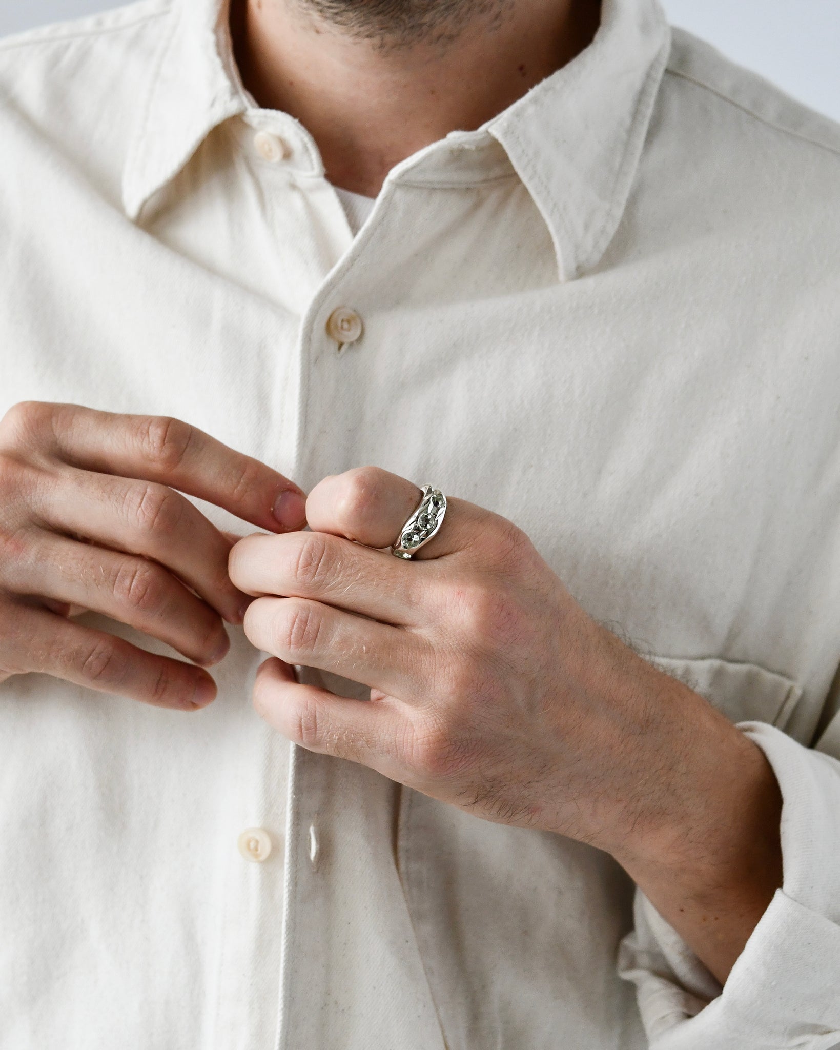 MAGMA RING | GREEN QUARTZ