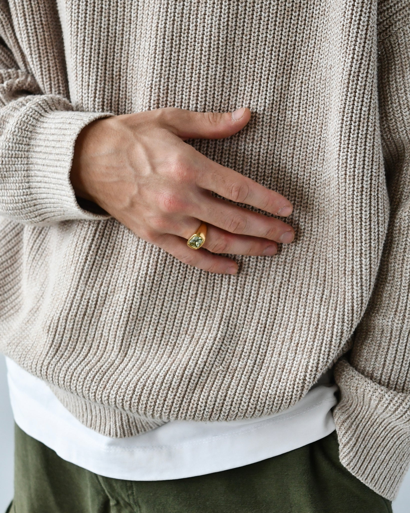 MUD RING | GREEN QUARTZ