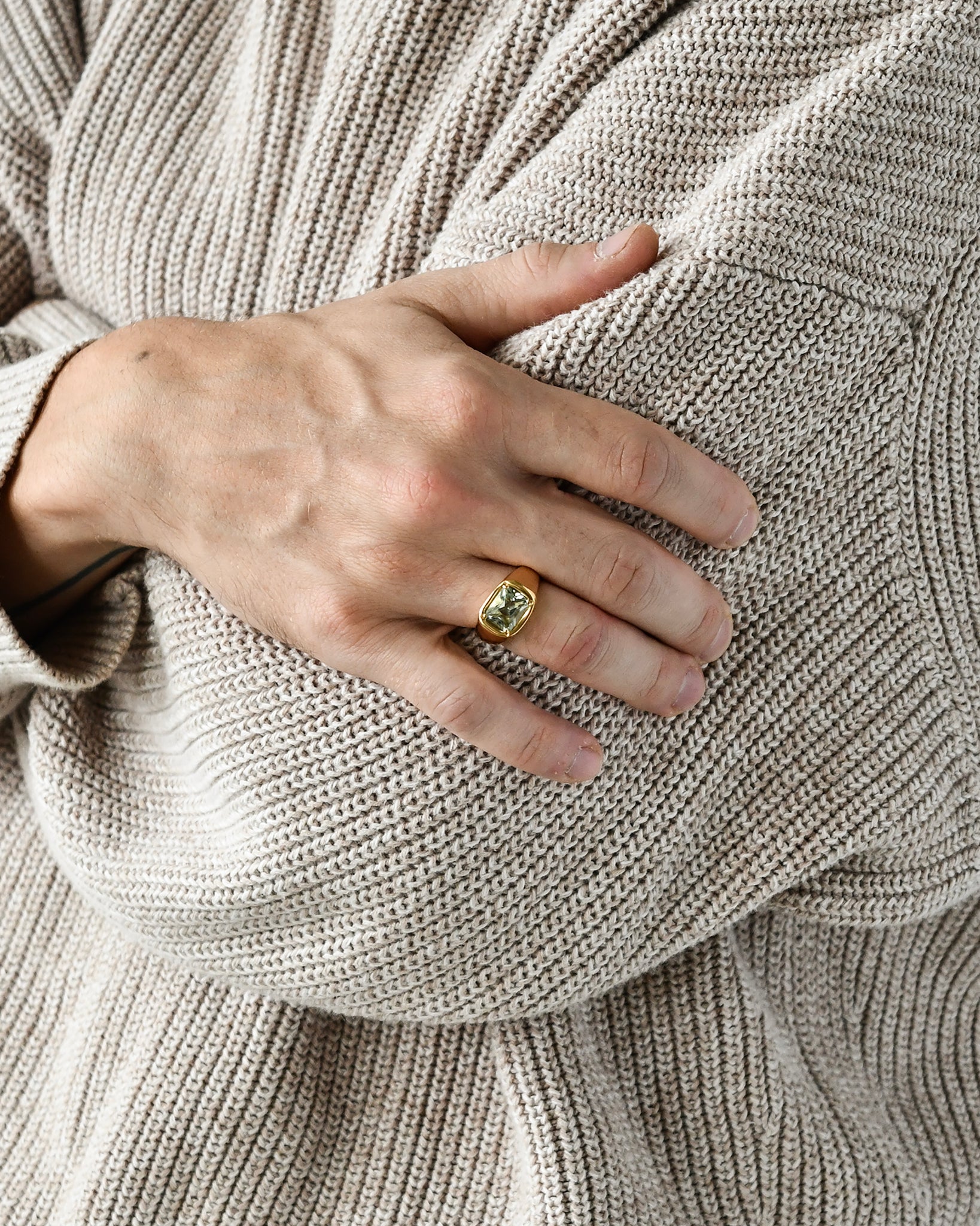 MUD RING | GREEN QUARTZ