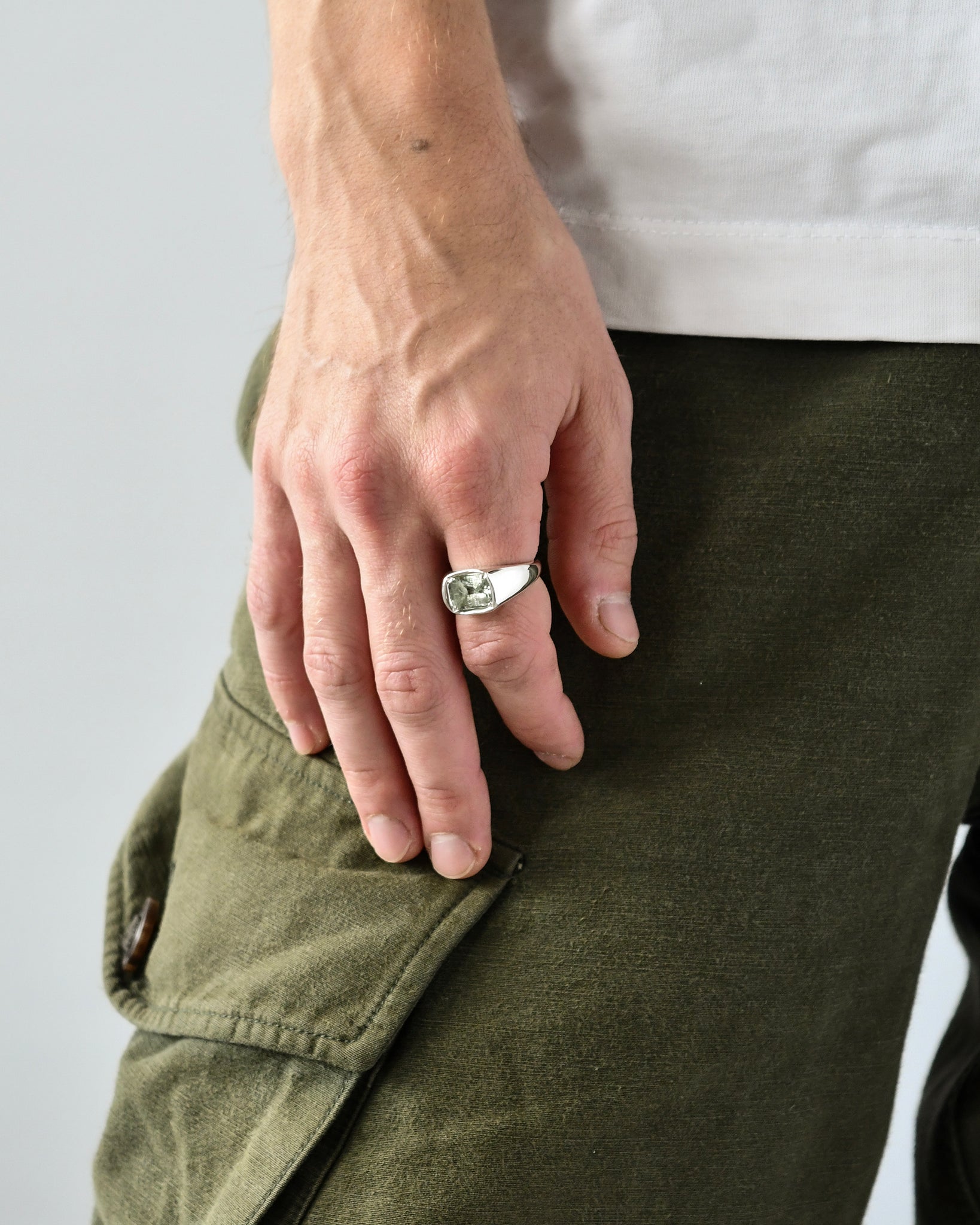 MUD RING | GREEN QUARTZ