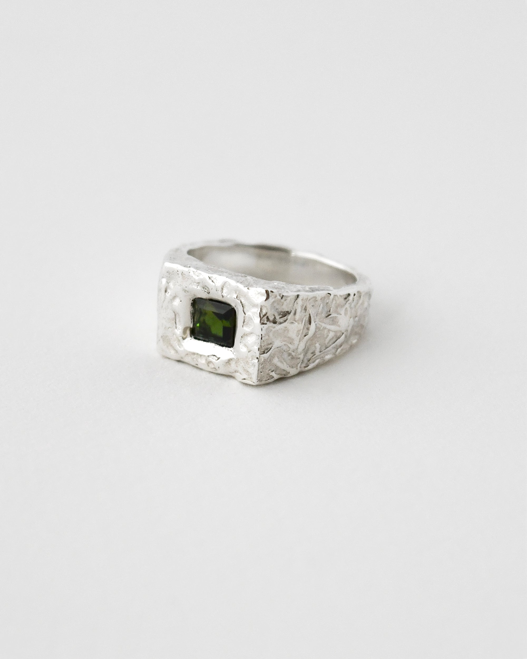 PUMICE SIGNET | GREEN TOURMALINE