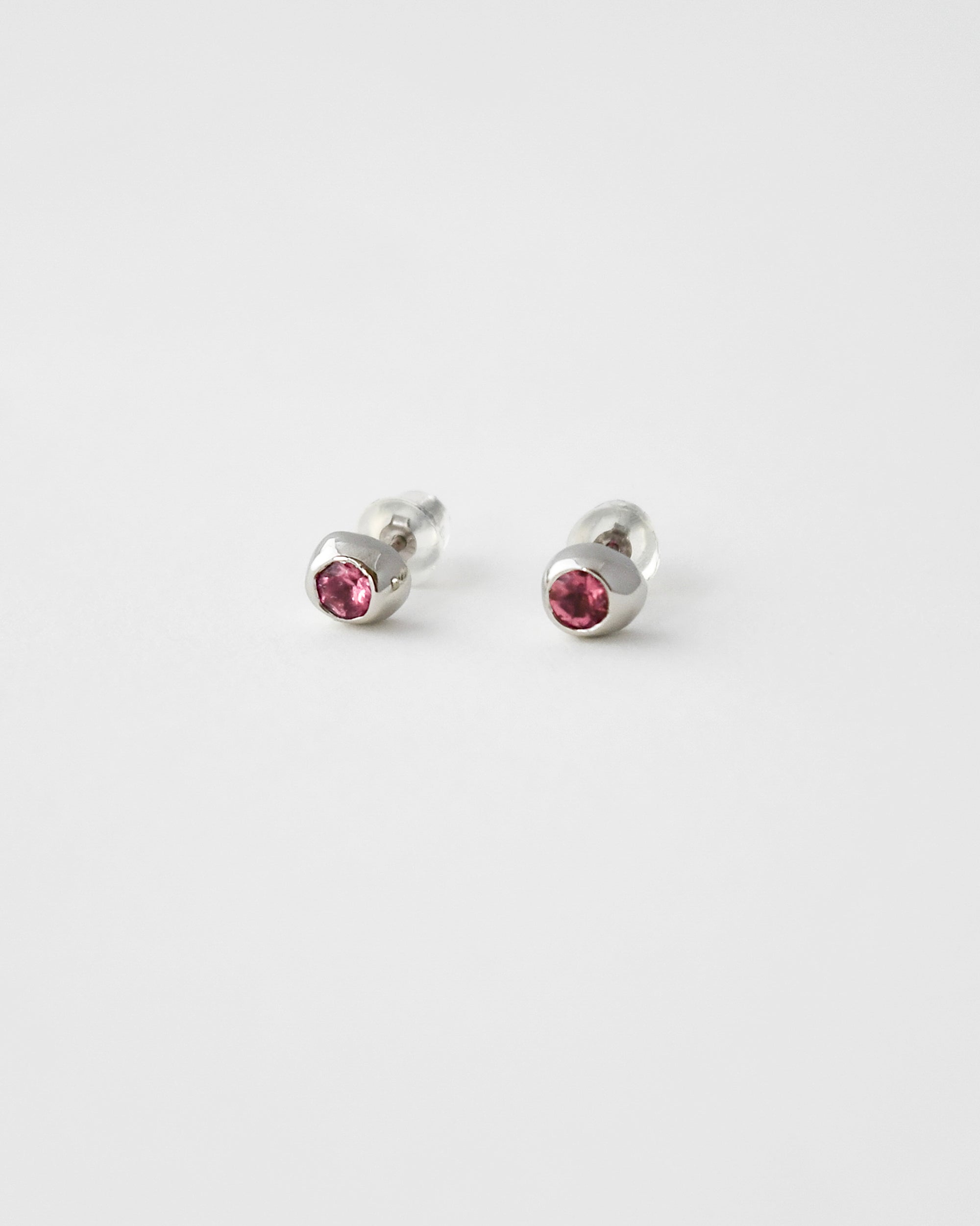 DEW DROP STUDS | PINK TOURMALINE