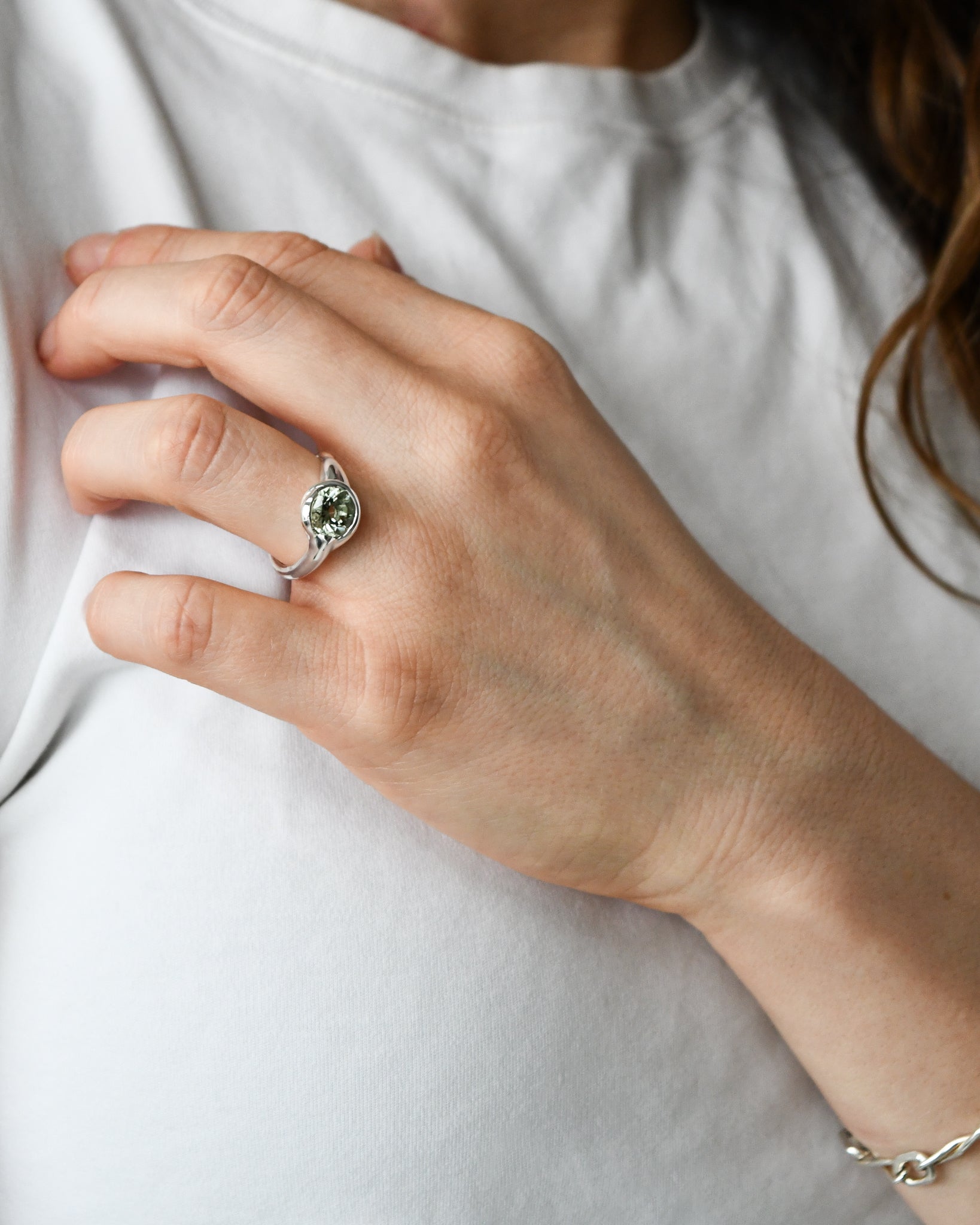 CURRENT SOLITAIRE | GREEN QUARTZ