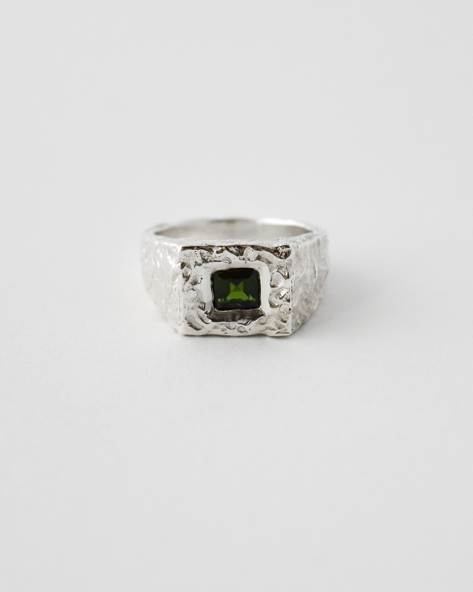 PUMICE SIGNET | GREEN TOURMALINE