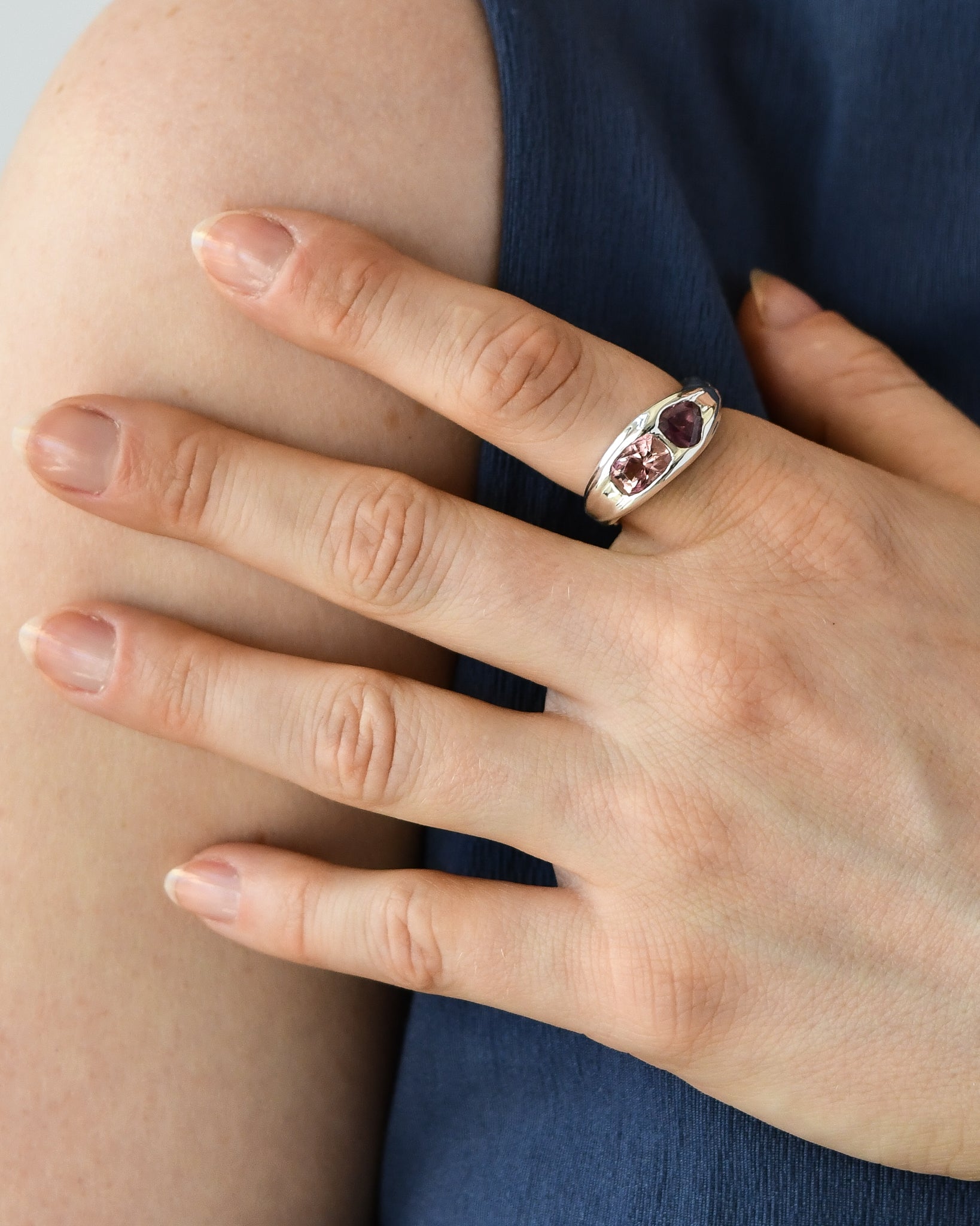 RING 110 | RASPBERRY SAPPHIRE AND PINK TOURMALINE