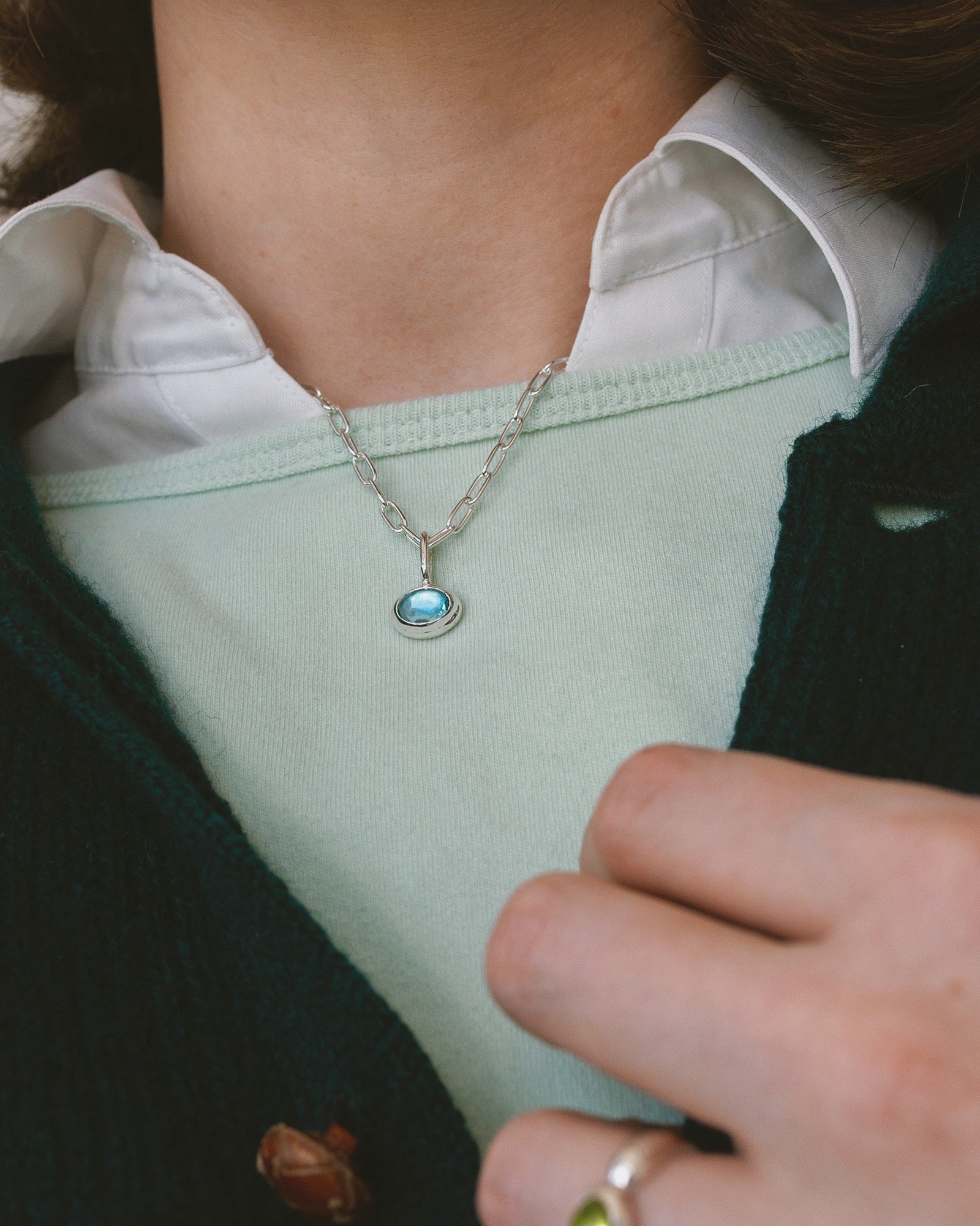 GARNER NECKLACE | BLUE TOPAZ