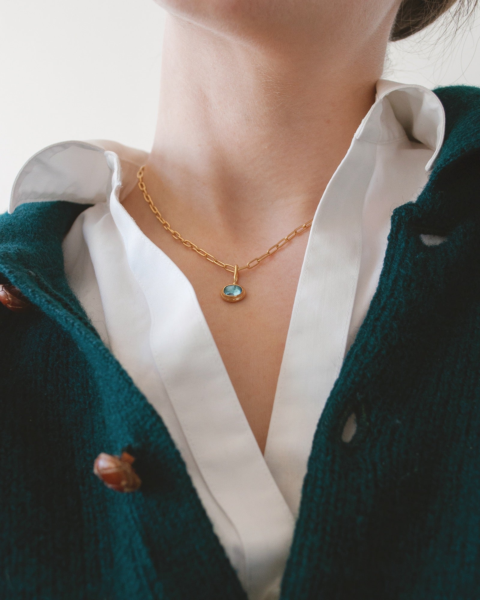 GARNER NECKLACE | BLUE TOPAZ