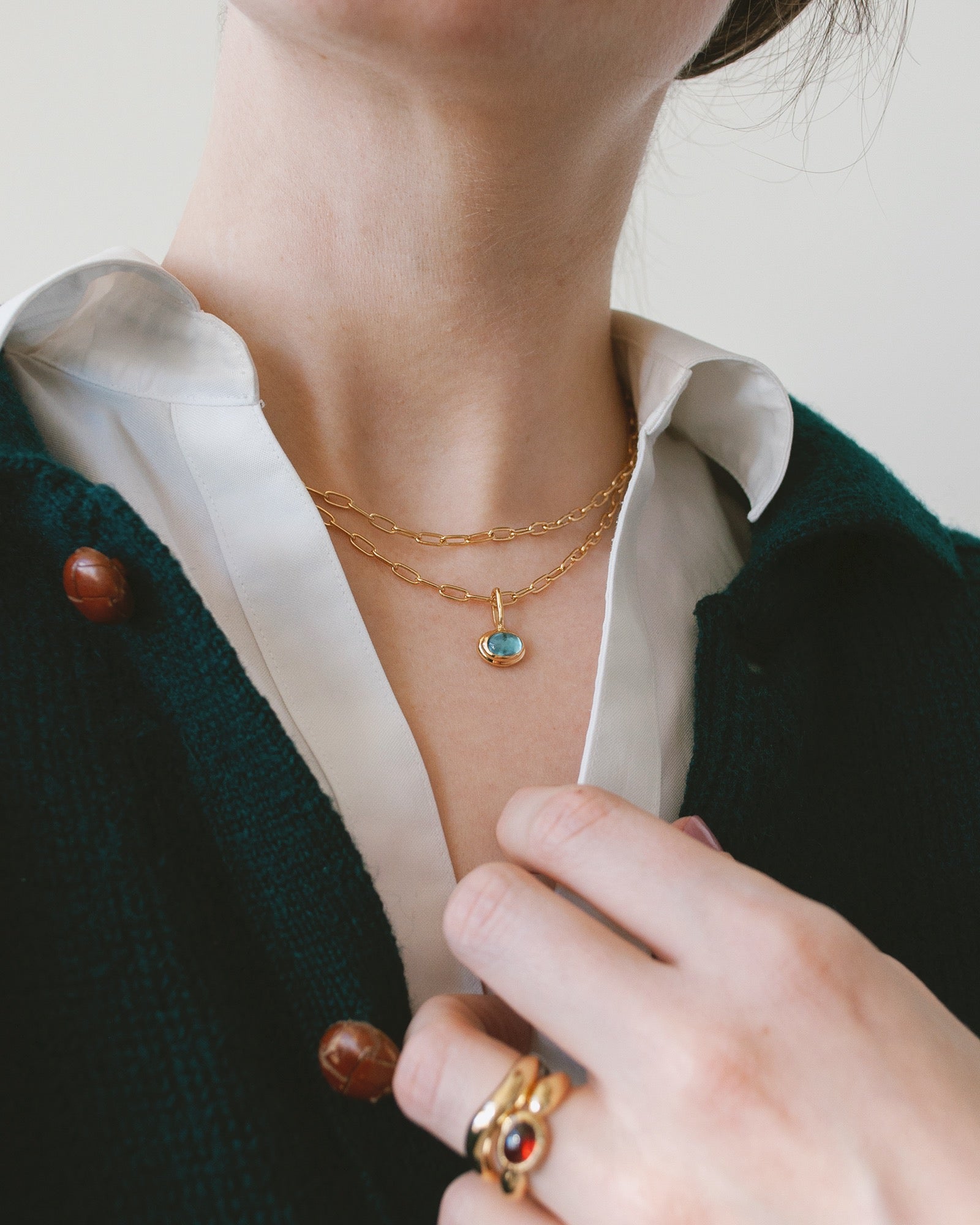 GARNER NECKLACE | BLUE TOPAZ